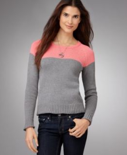 525 America NEW Multi Color 2 Tone Cropped Pullover Sweater Top XL 