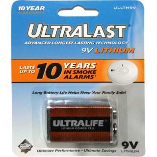 Ultralife 9V Lithium Battery ULLTH9V 6F22 1200mAh 1PK New