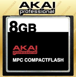 8GB AKAI MPC 500 CompactFlash CF Memory Card 8 GIG Upgrade +Samples 