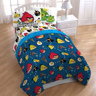   ANGRY BIRDS TWIN SHEET SET   Video Game Madness Sheets Accent Bedding