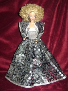 Bruce A Nygren Designed Barbie Doll Black and Silver