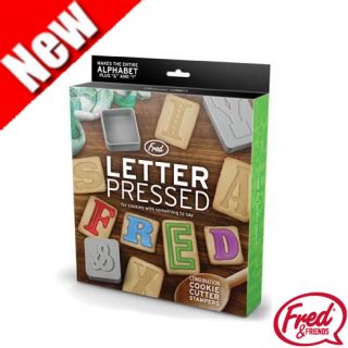 Alphabet Letter Pressed Cookie Cutters Fred Cut Bake Decorate Stamper 