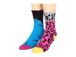 Betsey Johnson 2 Pack Zip Me Up In Your Love Crew Socks    