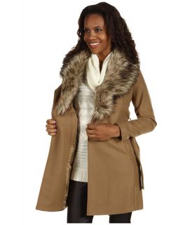 MICHAEL Michael Kors Wool Melton Wrap Coat w/ Faux Fur    
