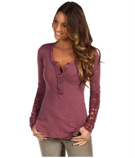 free people crochet cuff henley, Clothing, Women at  