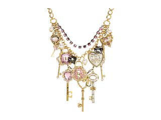 betsey johnson lovebird case heart key necklace $ 165 00