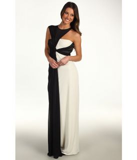 Halston Heritage Sleeveless Asymmetrical Side Drape Gown $645.00 NEW