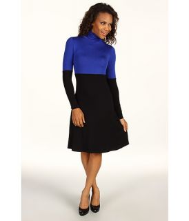 Karen Kane Rayon Spandex Jersey Color Block Turtleneck Dress