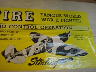 Sterling Supermarine Spitfire R C Model Airplane Kit Factory SEALED 