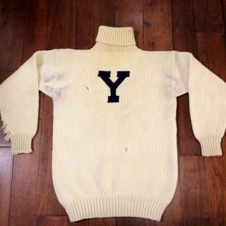 1908 Yale Wool Sweater A G Spalding Vintage Crew Varsity