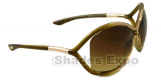 New Tom Ford Sunglasses TF9 TF 9 Brown Whitney 74F Auth