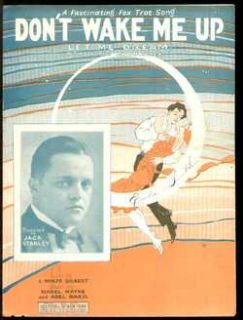 DonT Wake Me Up 1925 Jack Stanley Romantic Sheet Music
