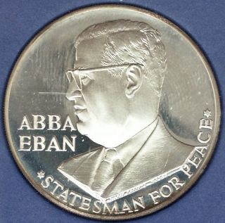 Franklin Mint Sterling Silver ABBA Eban Medal Proof