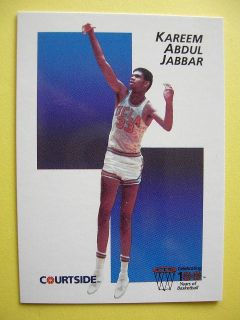 this is a 1991 92 courtside 25 kareem abdul jabbar promo card this 