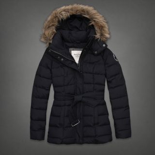 Abercrombie Fitch Women Down Blair Jacket Coat Navy Small 2012 New $ 
