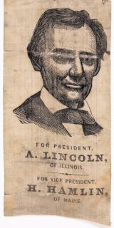 1860 Abraham Lincoln Presidential Campaign Silk