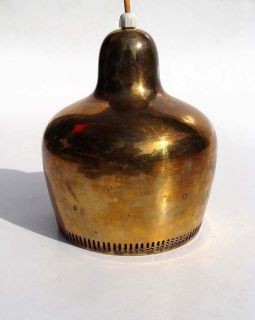 original vintage alvar aalto brass pendant lamp louis poulsen eames 