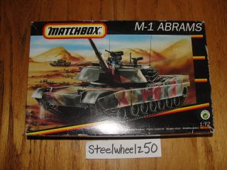 Matchbox M1 Abrams Tank Model Kit 1 72 Scale 1993 40179 Skill 3 Revell 