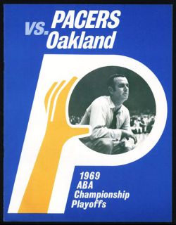 1968 69 aba championship program indiana pacers vs oakland oaks c 