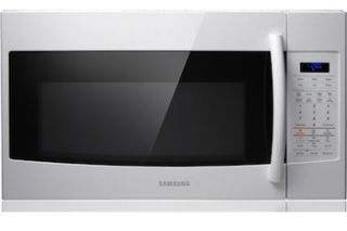   Samsung White 1 9 CU ft Over The Range Microwave Oven SMH1927W