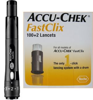 NEW Accu Chek Fastclix Lancet Device 114 Lancets Fastclix NOT 