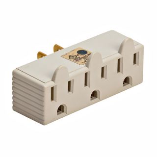   Grounded Electric Wall Triple Way Tap Power Adapter 3 Prong AC