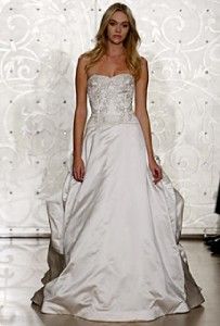 Authentic Reem Acra 3834 Merveille Silk Ballgown Couture Bridal Gown 