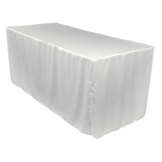 ft. Fitted Polyester Tablecloth For Wedding Tradeshow or Shower