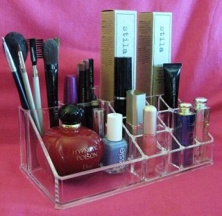 Ships from USA BClear Acrylic Makeup Jewelry Organizer Mid Century 