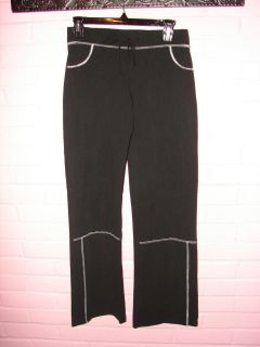 WOMENS KINESIS ACTIVE WEAR PANTS BLACK STRETCH WORKOUT YOGA SIZE SMALL 
