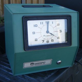 Acroprint Model 200E3 Time Clock 200 Series Works Great