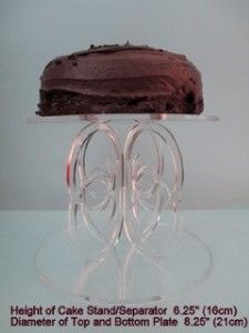 crystal clear acrylic 8 cake stand cake separator height 6 25 wedding 
