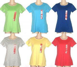 New Danskin Now Ladies Active Tee Top Shirt T Shirt Scoop Neck Short 