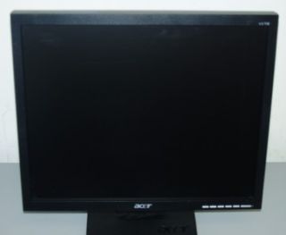 Acer V173 V173bm 17 Inch Flat Panel LCD Monitor   Black   Working 