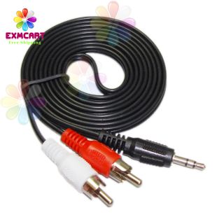 5mm Male Stereo Plug to AV Audio Jack 2 RCA M Adapter M M Cable for 