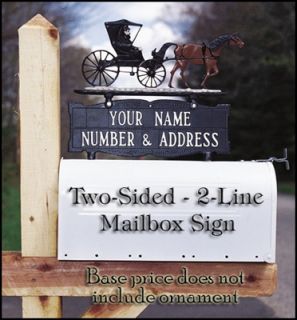 Personalized Decorative 2 Line Mailbox Address Sign