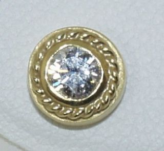 Doris Panos 18 KT Gold Diamond Adelphi Stud Earrings