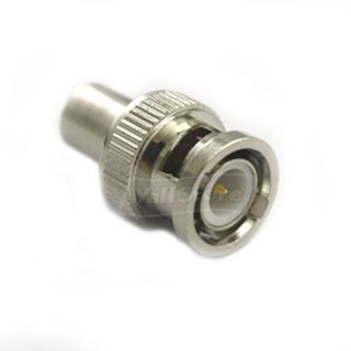10 BNC Male to RCA Female Coax Connector Adapters Plug