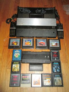 Atari 5200 Black Console with Cartridge Adapter and Games