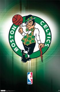 BOSTON CELTICS NBA Basketball Official Team Logo Poster Smilin 