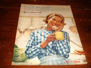 1963 Bell Telephone System Picture Kitchen Extension Ad