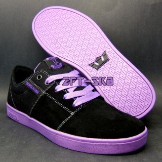 Supra TK Stacks Black Purple Mens 9 5 12 Skate Skateboard BMX Shoes 