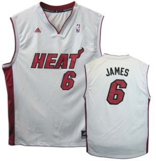   James Miami Heat White Revolution 30 Replica Adidas NBA Jersey