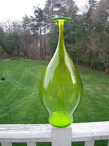 Great Vintage Wayne Husted Mid Century Blenko American Art Glass Vase 