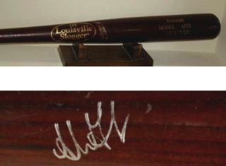 Adrian Gonzalez Autographed Bat Red Sox w Proof