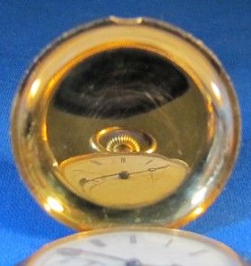 Vintage AGASSIZ Swiss Jeweled Pocket Watch w/ Solid 18K Yellow GOLD 
