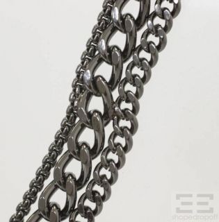 Agatha Gunmetal Multi Chain Layered Necklace