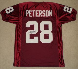 Adrian Peterson Signed Autographed Ou Oklahoma Sooners 28 Jersey JSA 