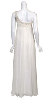 Aidan Mattox Heavenly Pearl Beaded Eve Dress Gown 6 New