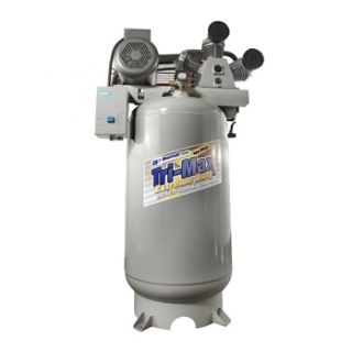 cast iron air compressor 3 piston 2 stage 80 gallon tank motor 